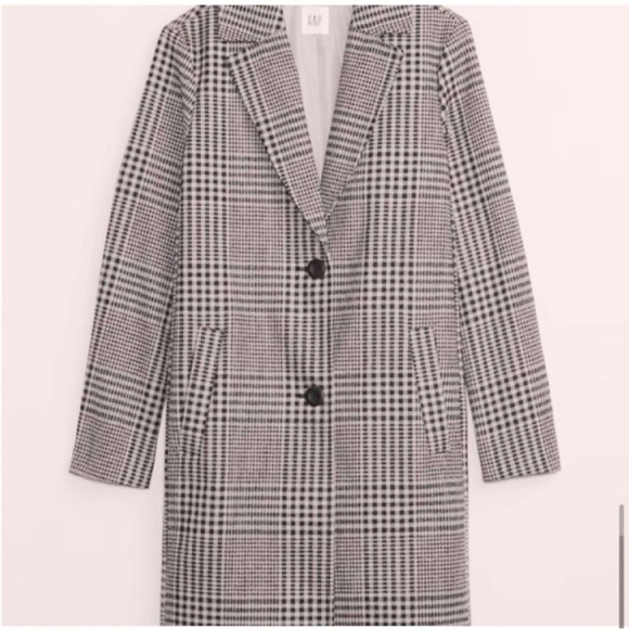 💖HOST PICK💖-NWT- GAP Plaid TopCoat
White/Black Size: Medium. - Picture 9 of 11